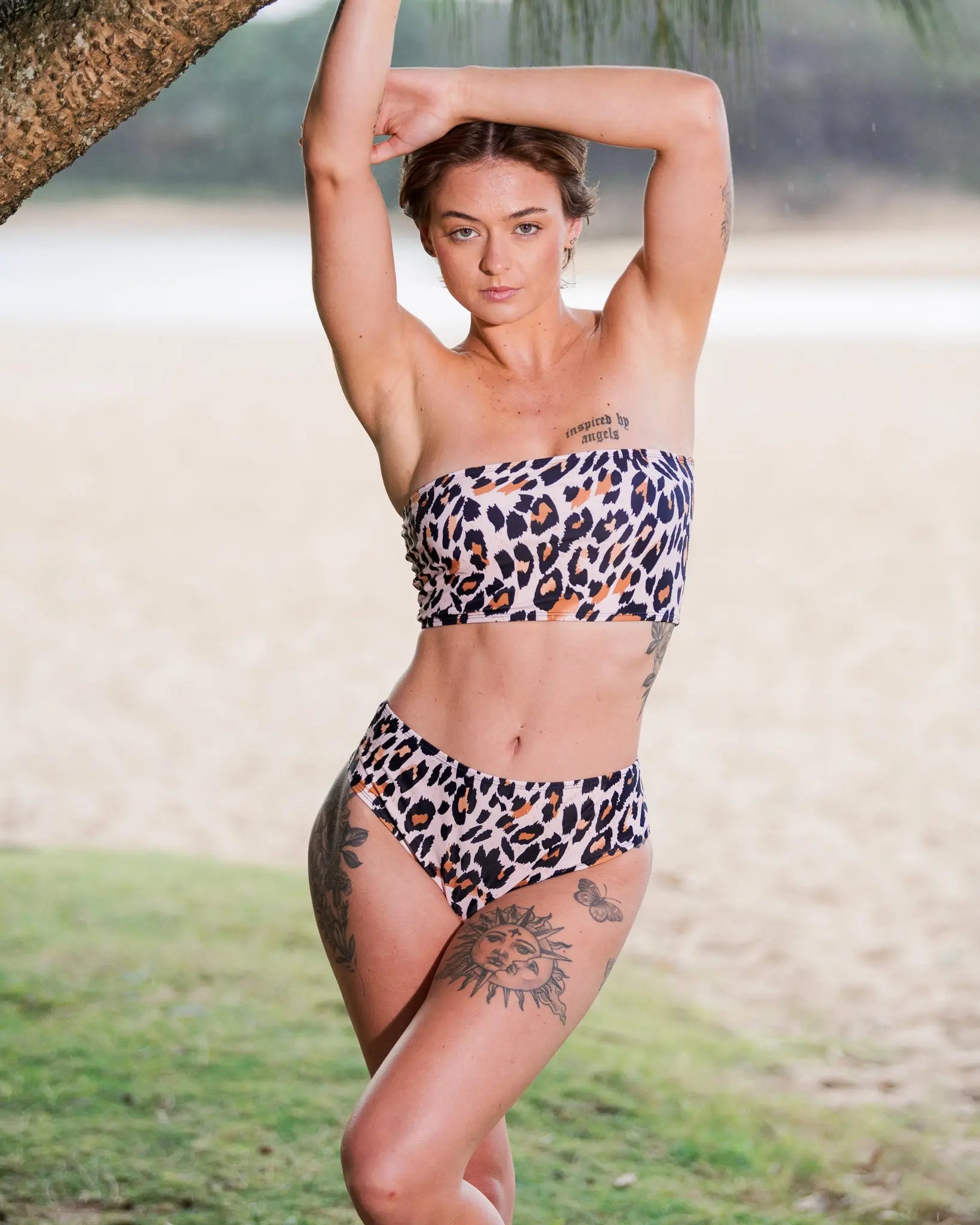 "Blue Hawaii" Tube Top High Waist Soltans of Swim