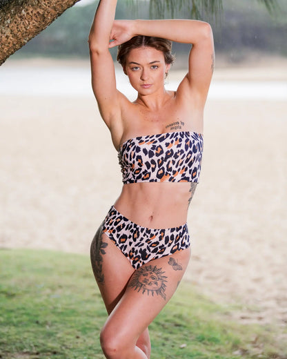 "Blue Hawaii" Tube Top High Waist Soltans of Swim