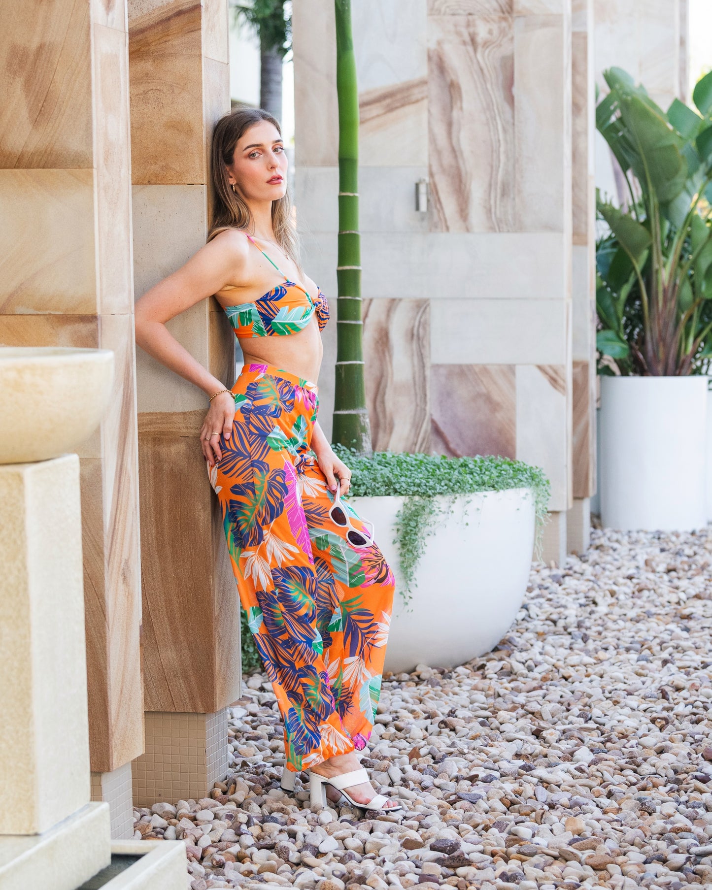 "Bree" Buckle Tube Top Split Swimsuit Suit - Soltans of Swim