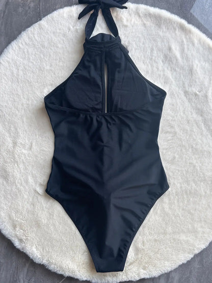 "Lauren" 3D rose split one piece