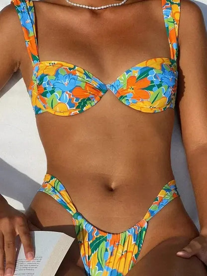 "Venice" Floral Supportive Bikini - Soltans of Swim