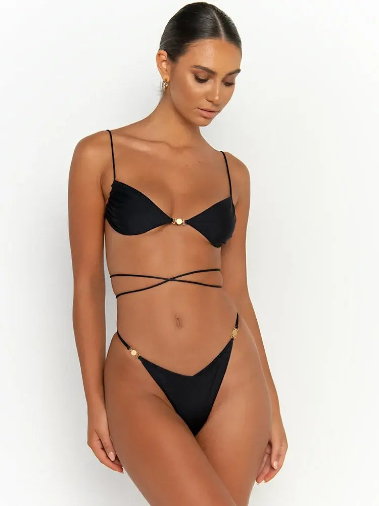 "Minnie" Strapped and Sexy Bikini - Soltans of Swim