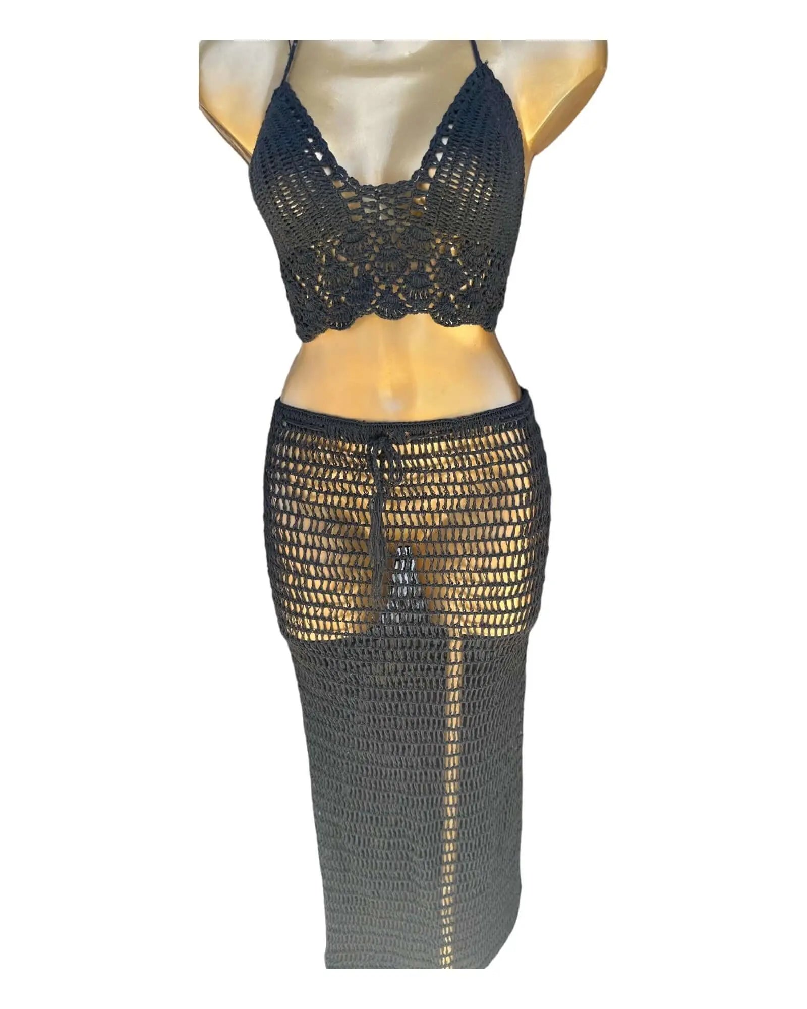 Crochet Set Black Soltans of Swim